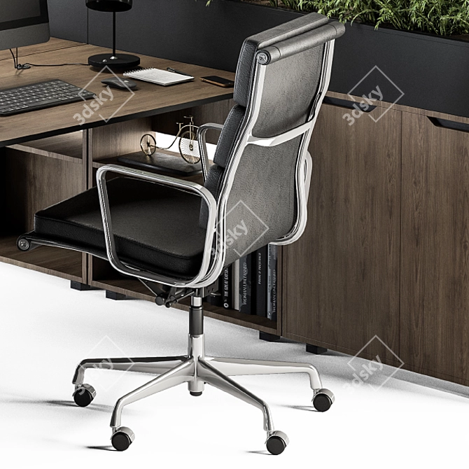 Modern Employee Office Furniture Set 3D model image 4