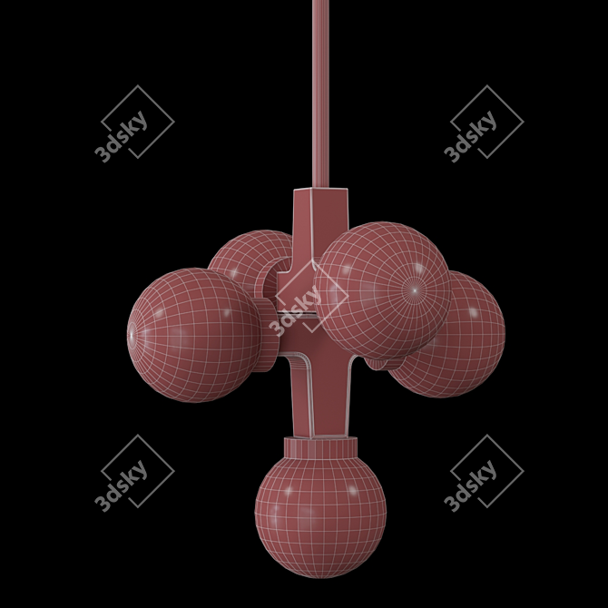 Modern Bunch Pendant Light 3D model image 2