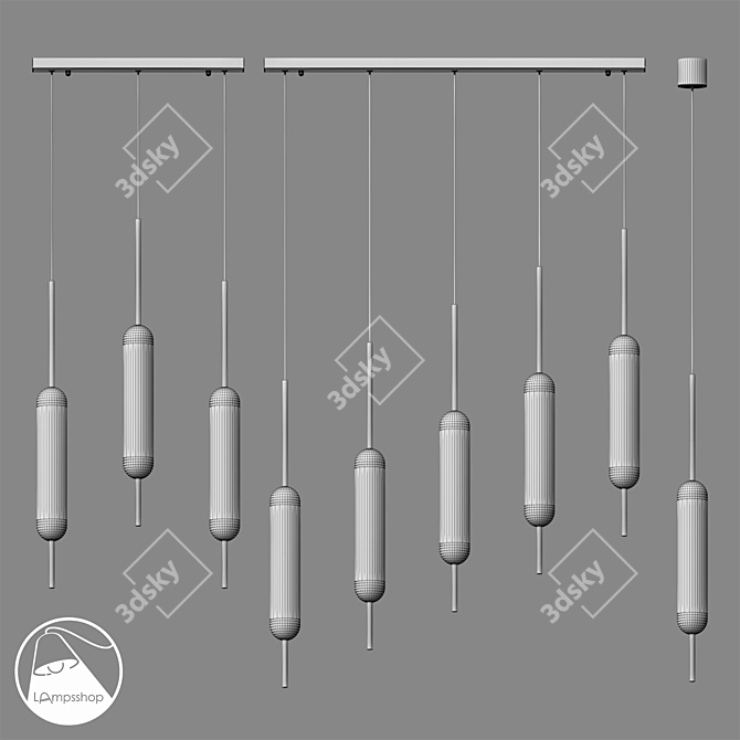 Elegant Pendant Cane: Modern & Stylish 3D model image 2