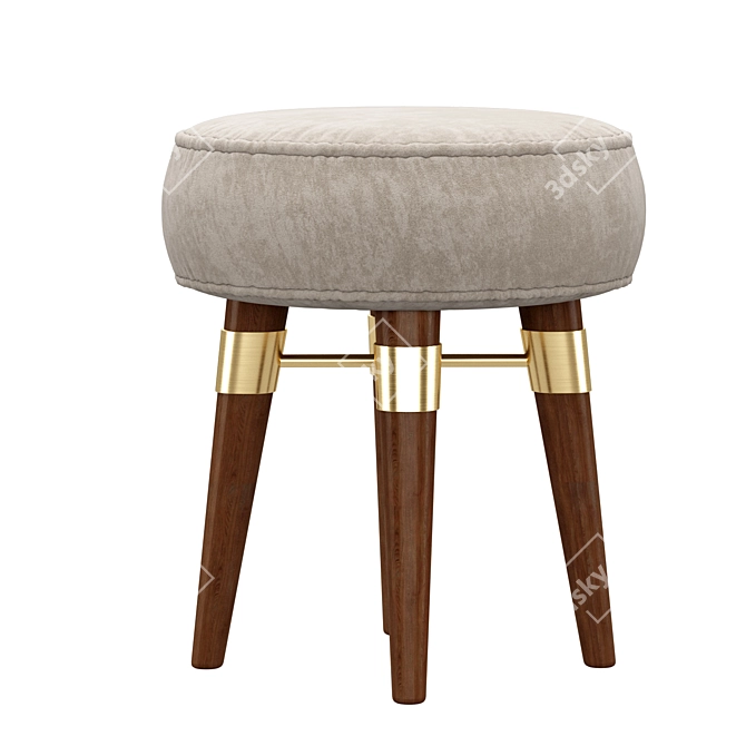 Elegant Louis Stool by Ottiu 3D model image 4