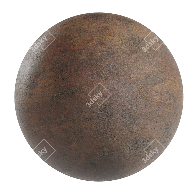 Rusty Concrete PBR Textures 3D model image 1