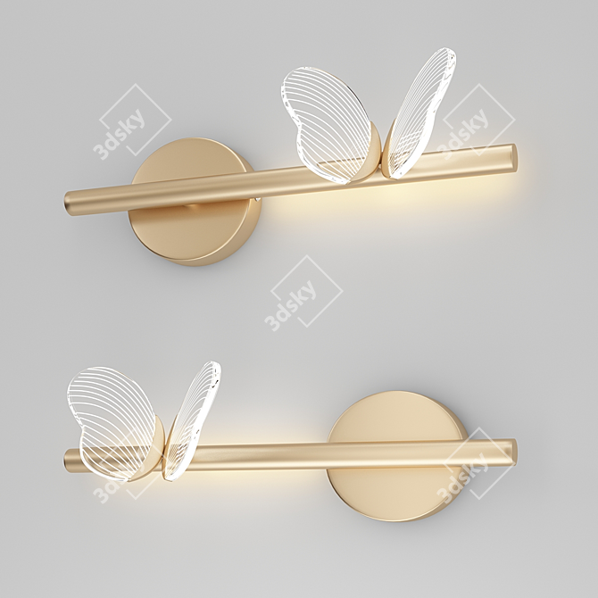 Butterfly Glow Wall Light 3D model image 1