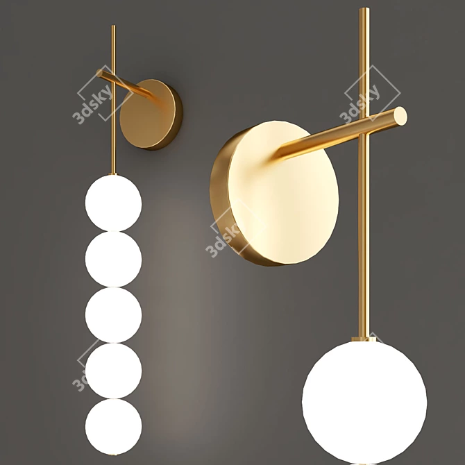 Elegant ABACUR Wall Lamp: A Perfect Blend of Style and Function 3D model image 2