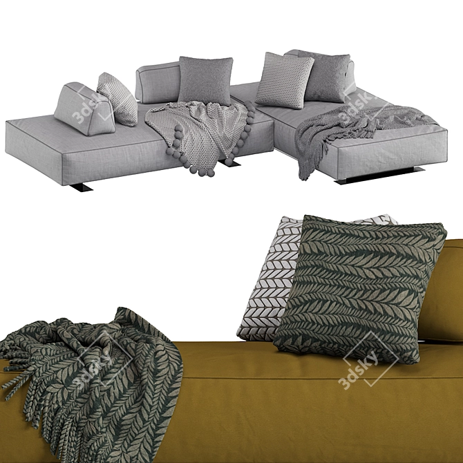 Happy Air Sofa: Comfortable and Stylish IQ Furniture 3D model image 2