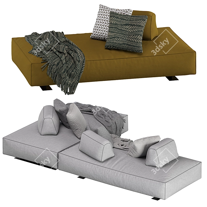 Happy Air Sofa: Comfortable and Stylish IQ Furniture 3D model image 4