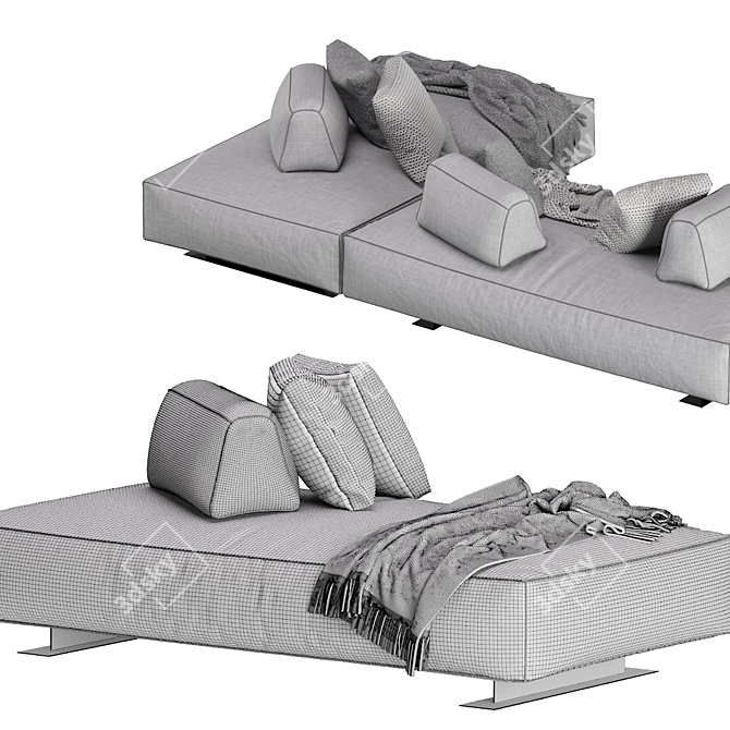 Happy Air Sofa: Comfortable and Stylish IQ Furniture 3D model image 7