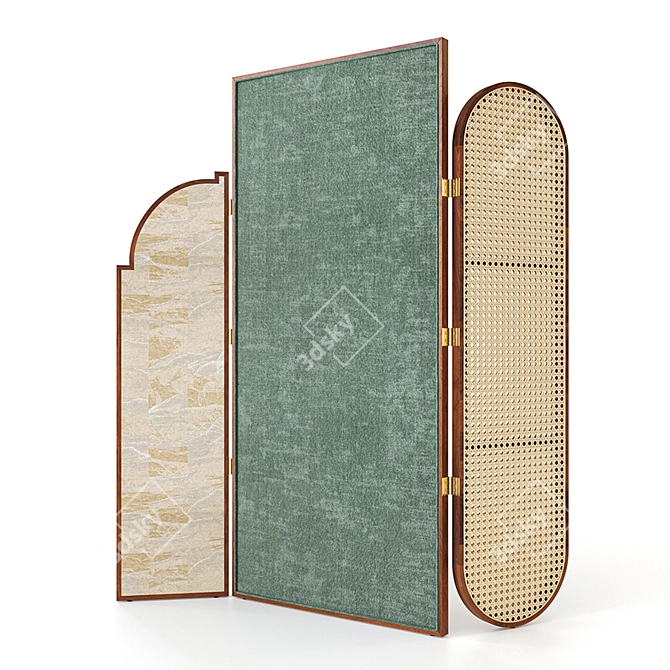 Elegant Foldable Screen: Pierre Frey 3D model image 1