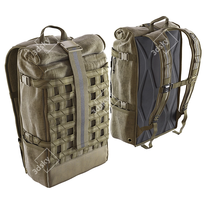 Title: Versatile Messenger Backpack 3D model image 1