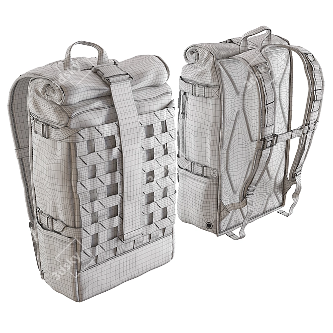 Title: Versatile Messenger Backpack 3D model image 4