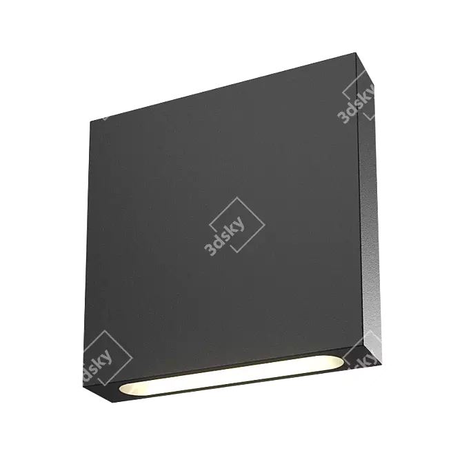 Square LED Recessed Luminaire 3D model image 1