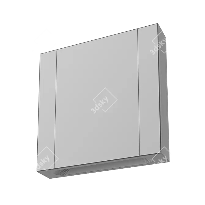 Square LED Recessed Luminaire 3D model image 3