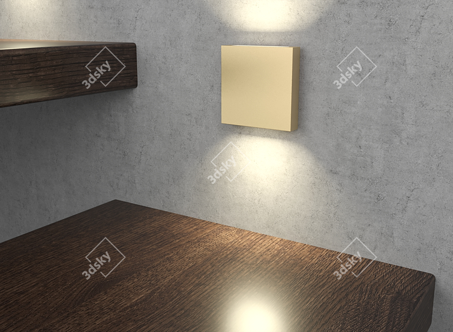 Square LED Recessed Luminaire 3D model image 4