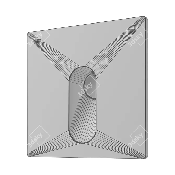 Square LED Stair Lighting Fixture 3D model image 3