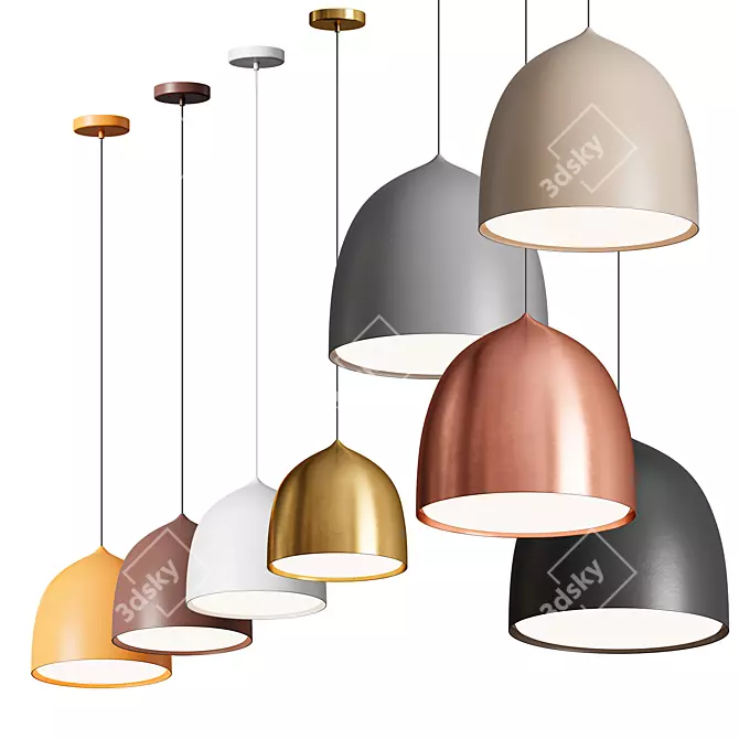 Elegant Suspension Pendant: Fritz Hansen 3D model image 2