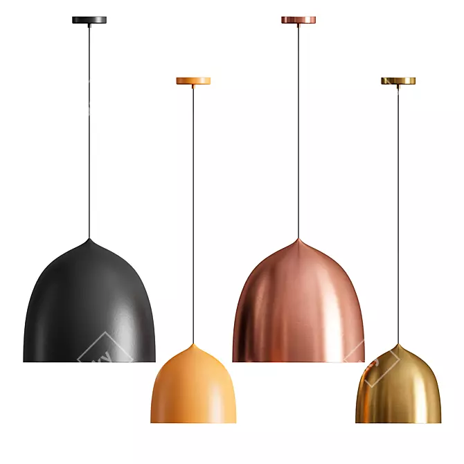 Elegant Suspension Pendant: Fritz Hansen 3D model image 4