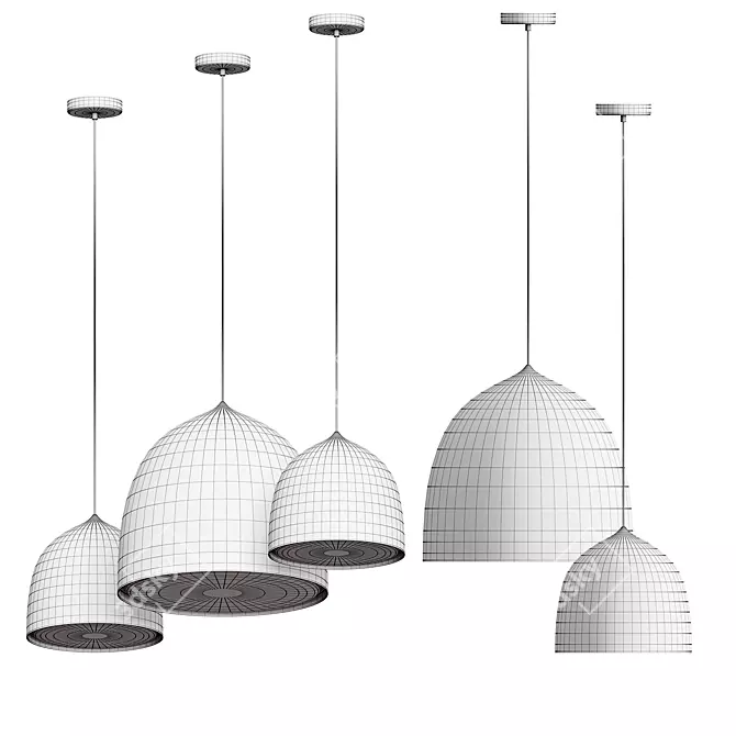 Elegant Suspension Pendant: Fritz Hansen 3D model image 5