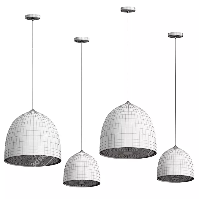 Elegant Suspension Pendant: Fritz Hansen 3D model image 7