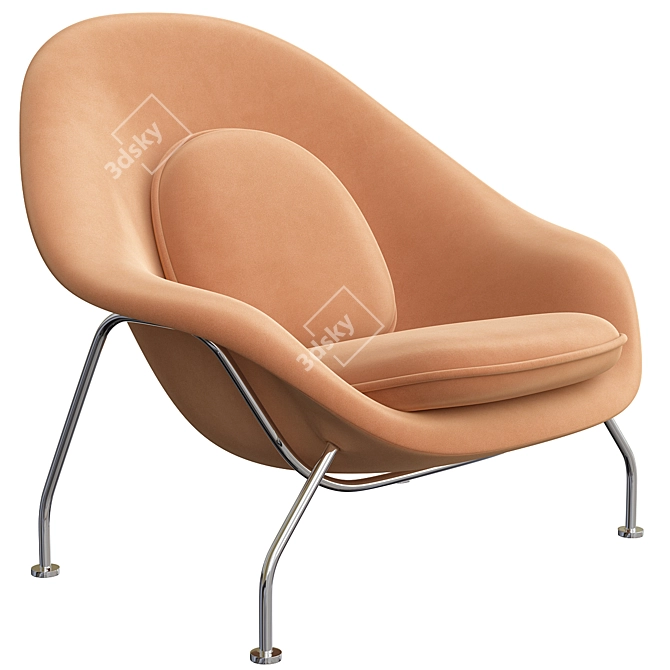 Womb Chair and Ottoman: Comfort Meets Style 3D model image 14