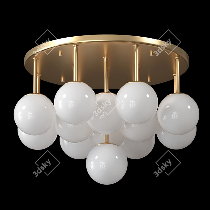 Sleek Ball Tred Ceiling Light 3D model image 1