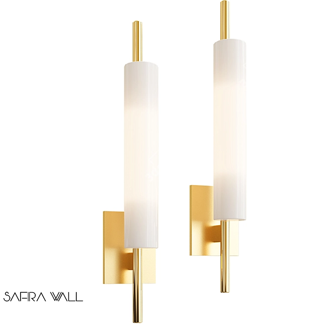 Sleek Safira Wall: Modern Design 3D model image 1