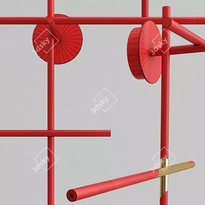 Modern Tubular Sconce for Traverse Wall 3D model image 3