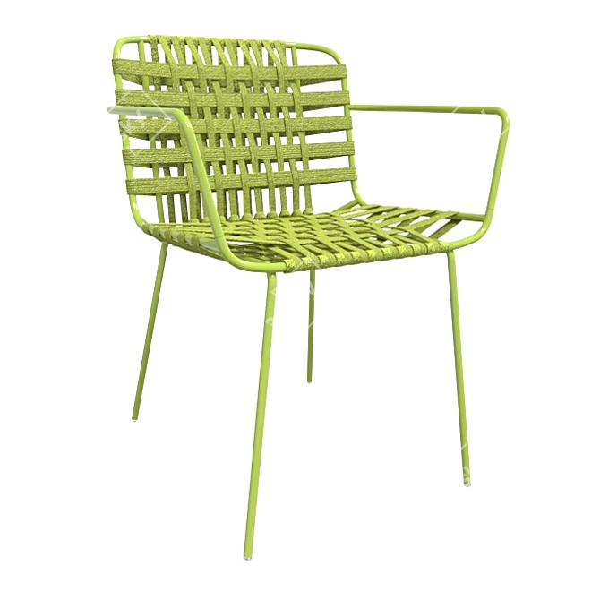 Paola Lenti Chair: Elegant Comfort 3D model image 1