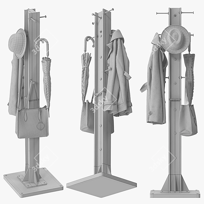 Stylish Byxbee Coat Stand 3D model image 5