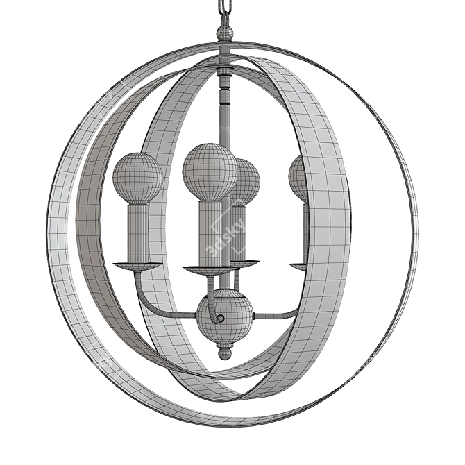 Luna Chandelier: Elegant Illumination for Every Space 3D model image 2