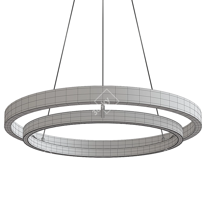 Elegant Grace Chandelier 3D model image 2