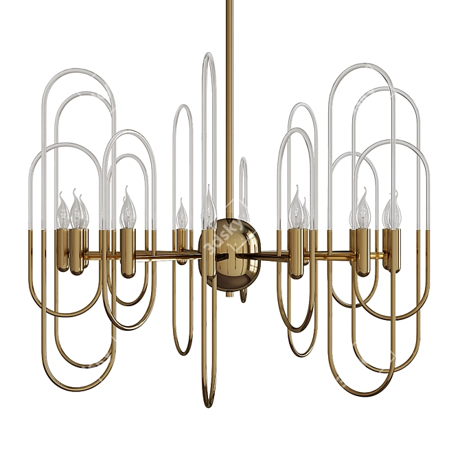 Elegant Elysian Chandelier 3D model image 1