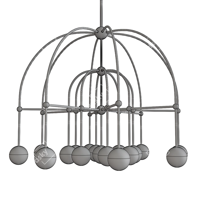 Luminous Boca LED Chandelier 3D model image 2