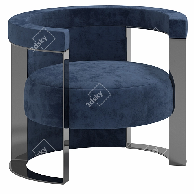 Fendi Roger Designer Armchair 3D model image 1