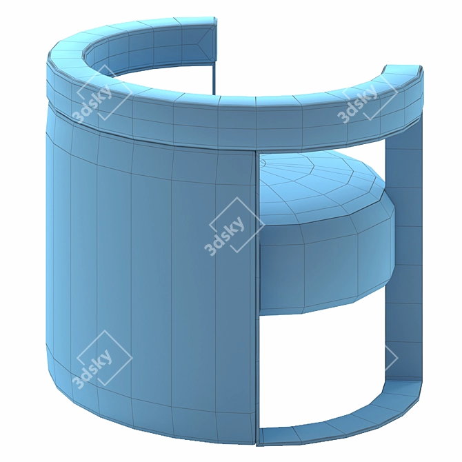 Fendi Roger Designer Armchair 3D model image 6