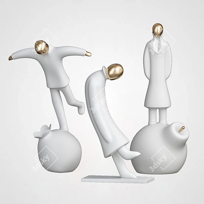 Imperiumloft Designer Statuette 3D model image 2