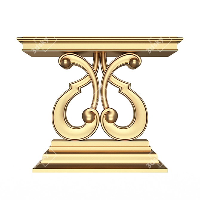 Elegant Luxury Console Table 3D model image 2