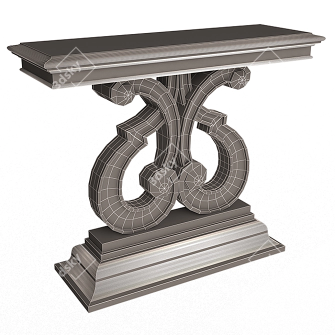 Elegant Luxury Console Table 3D model image 7