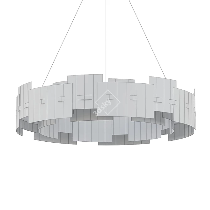 Modern Bronze LED Pendant Light 3D model image 2