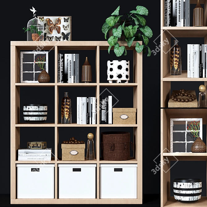 Versatile Storage Solution: Ikea Kallax 3D model image 1