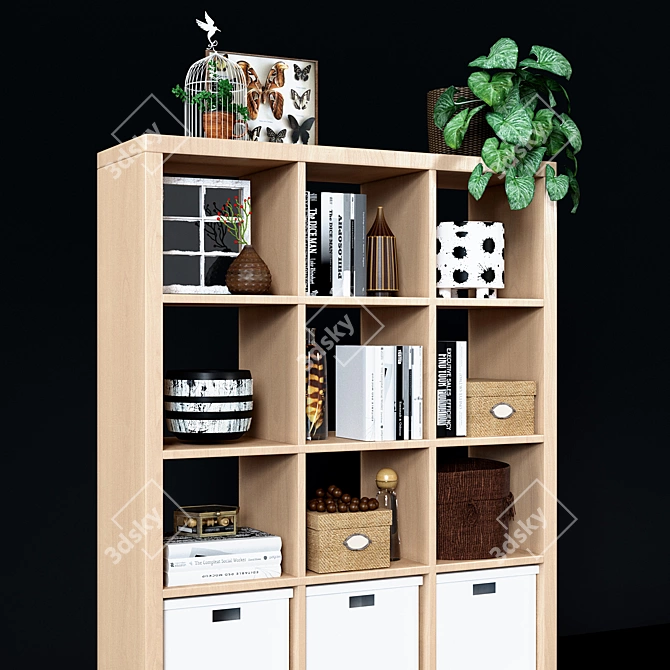 Versatile Storage Solution: Ikea Kallax 3D model image 3