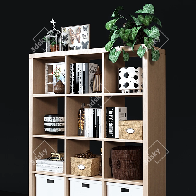 Versatile Storage Solution: Ikea Kallax 3D model image 4