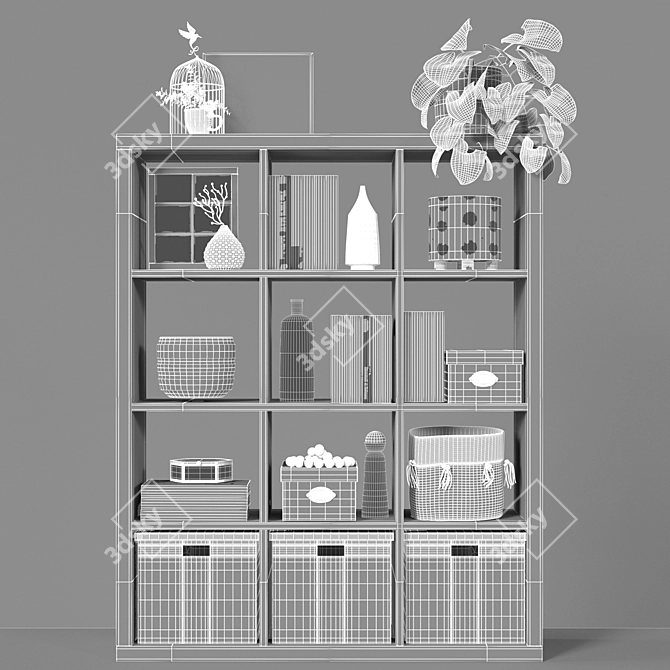 Versatile Storage Solution: Ikea Kallax 3D model image 5