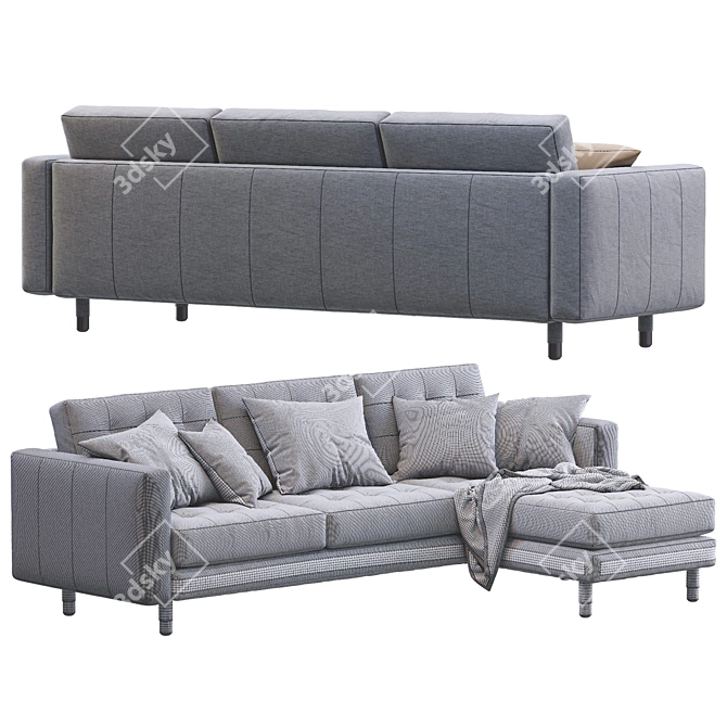 Elegant Landskrona Sofa by Ikea 3D model image 4