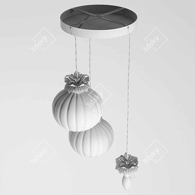 Title: Flora Cluster Pendant Light 3D model image 6