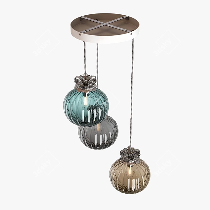 Title: Flora Cluster Pendant Light 3D model image 13