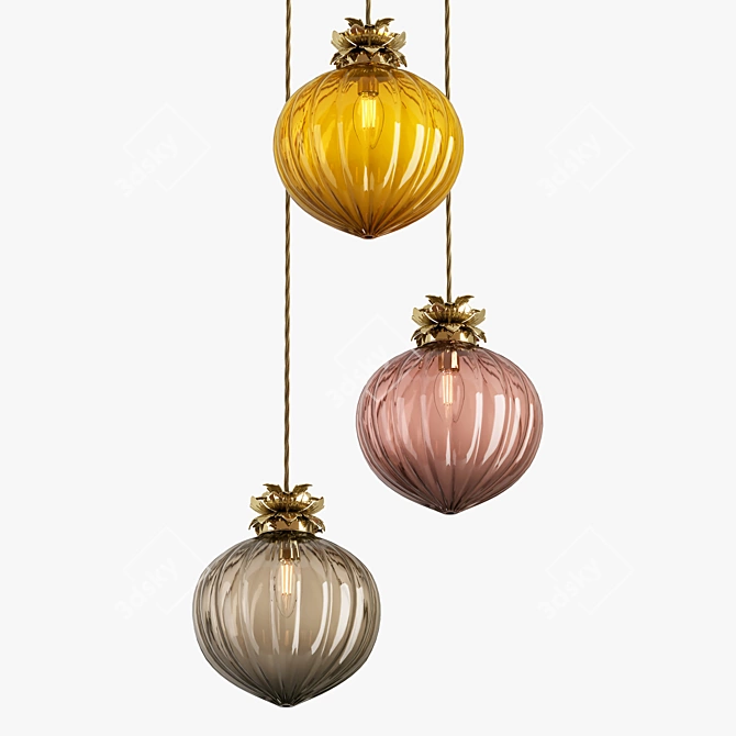 Title: Flora Cluster Pendant Light 3D model image 14