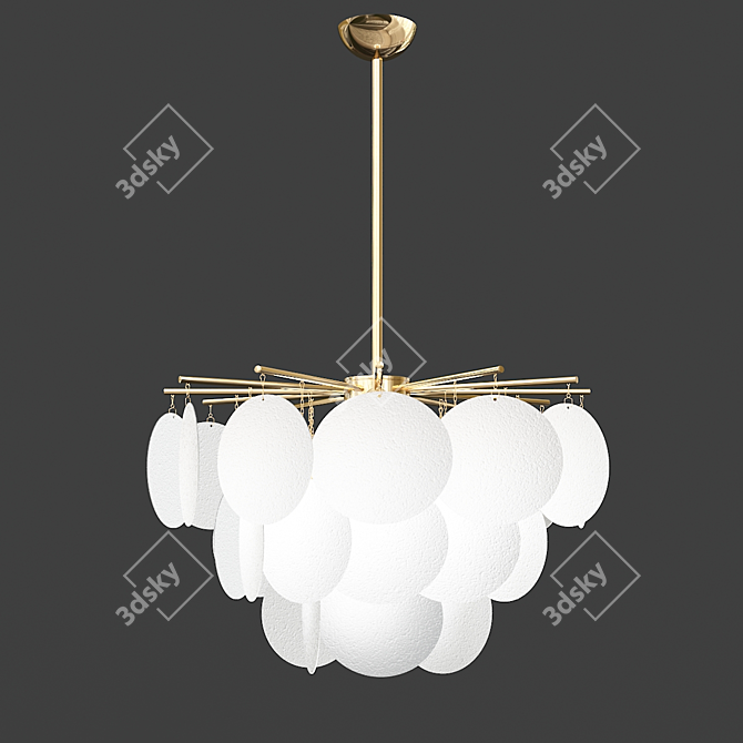 Frost Chandelier: Timeless Elegance for Your Space 3D model image 1