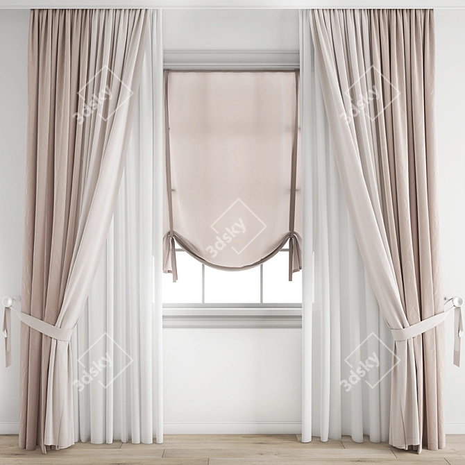 Defining Elegance: Curtain 299 3D model image 1