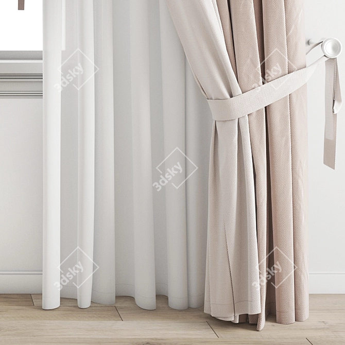 Defining Elegance: Curtain 299 3D model image 3