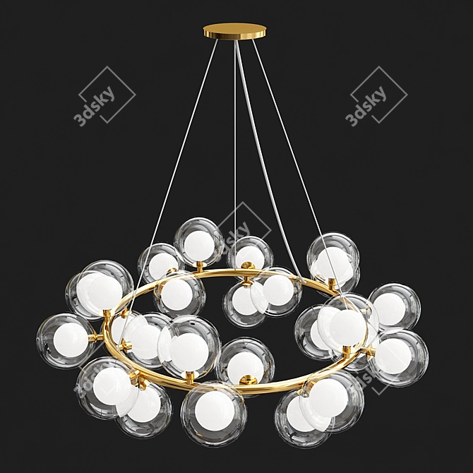 Elegant Illumination: LINDA Chandelier 3D model image 1