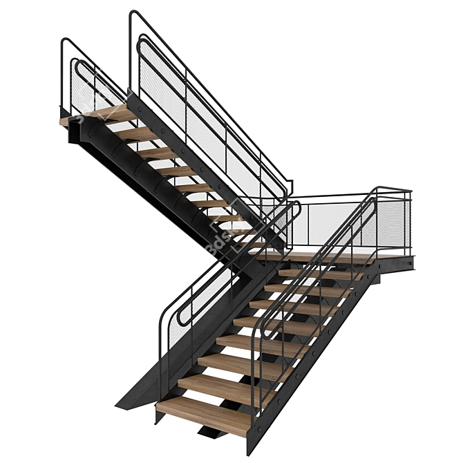  Versatile Staircase Design 3D model image 1